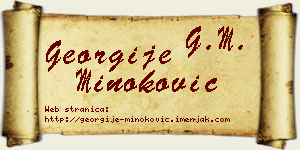 Georgije Minoković vizit kartica